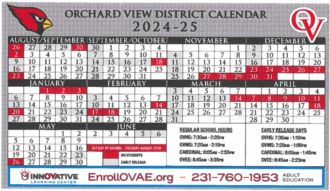 2024-2025 District Calendar